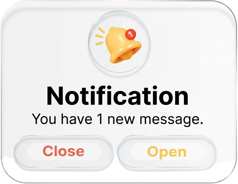 Notification pop-up